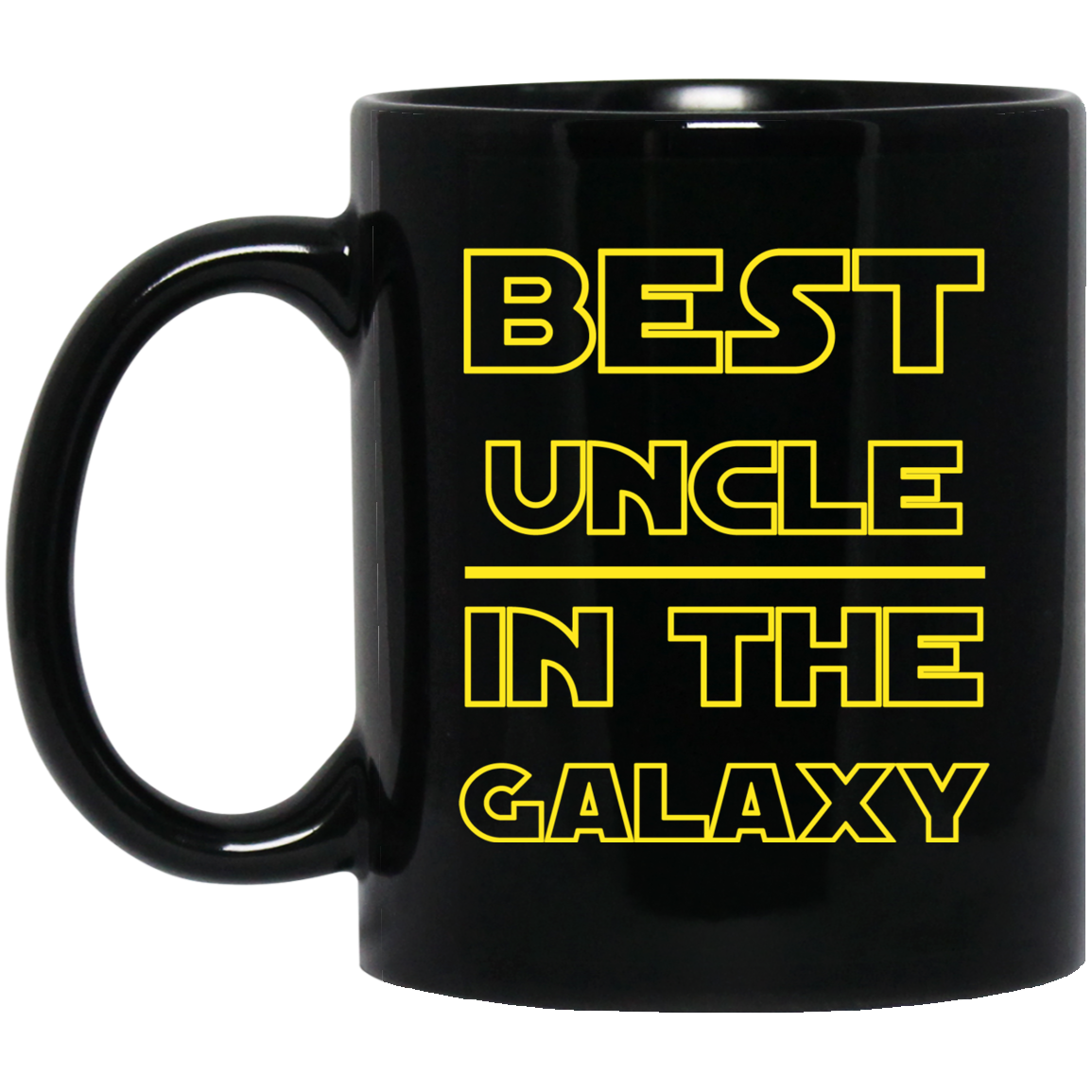 El mejor tío de la galaxia 11 oz. Taza negra
