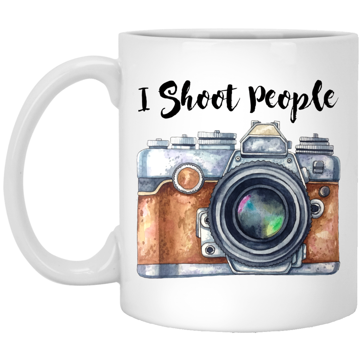 Disparo a la gente 11 oz. Taza blanca