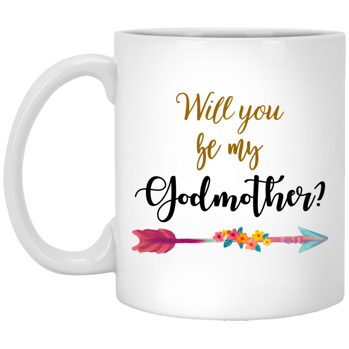 Willst du meine Patin sein 11 oz. Weiße Tasse