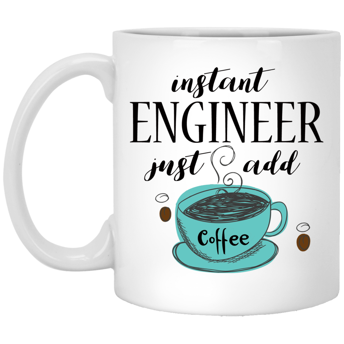 Ingeniero instantáneo 11 oz. Taza blanca