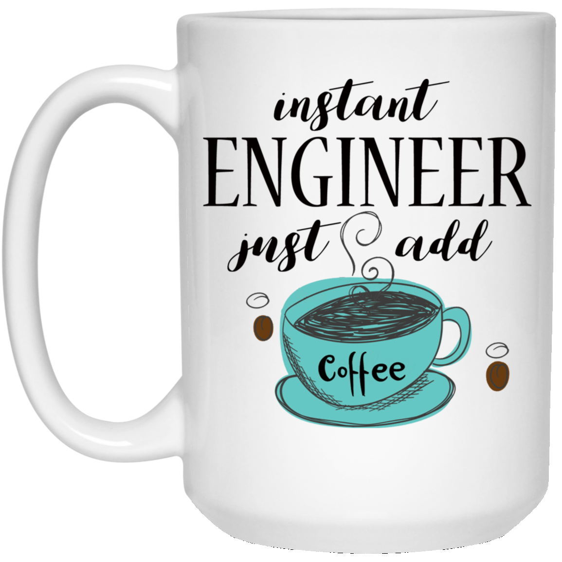 Ingeniero instantáneo 15 oz. Taza blanca