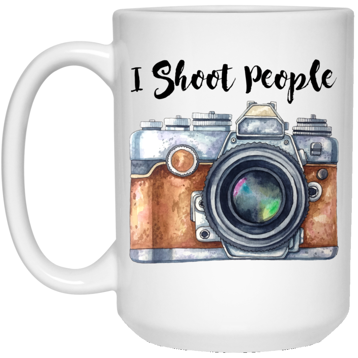 Ich erschieße Menschen 15 oz. Weiße Tasse