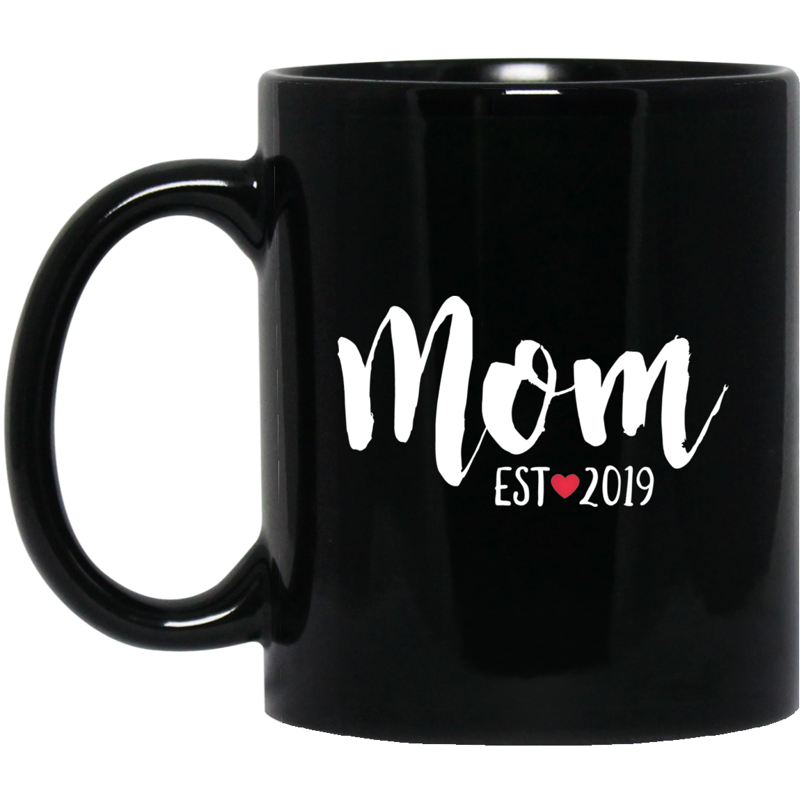 Mamá est. 2019 11 oz. Taza negra