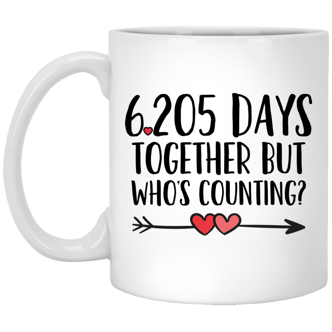17th Anniversary 11 oz. White Mug