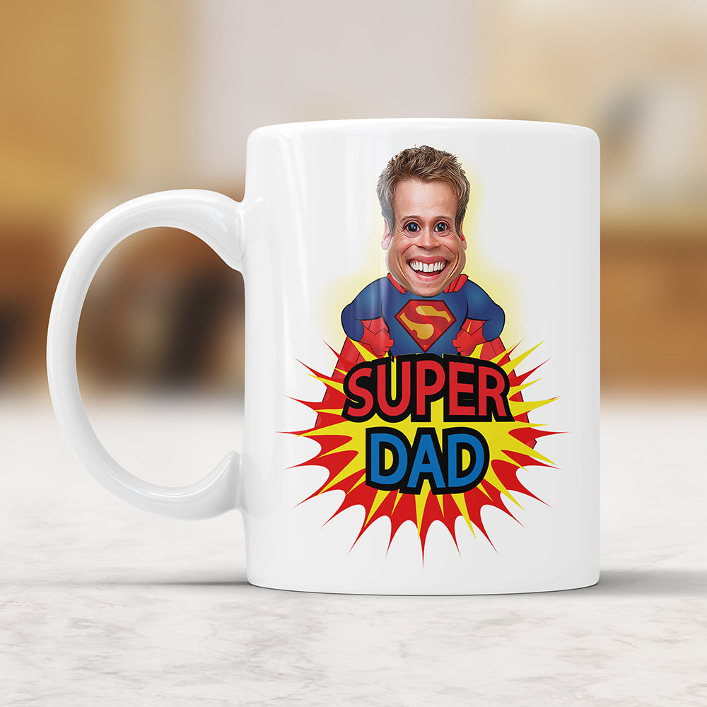 Benutzerdefinierte Karikatur-Super-Dad-Tasse