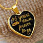 46th year anniversary necklace Gold
