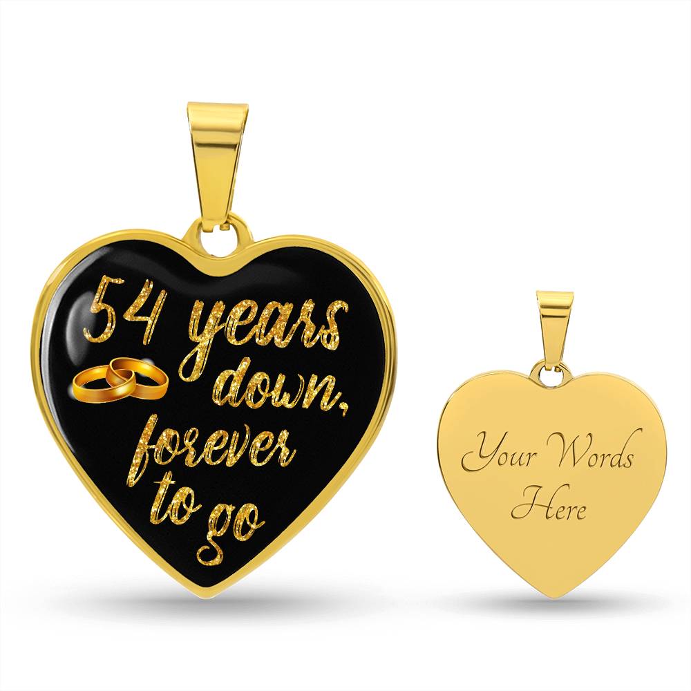 54th Year Anniversary Necklace - Gold