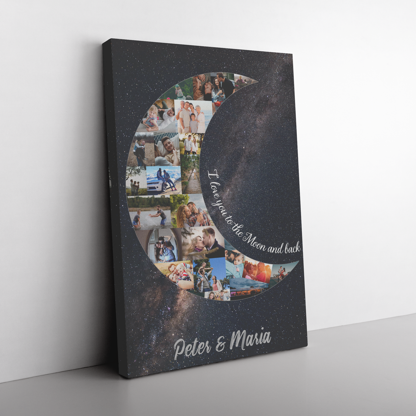 Moon Photo Collage - Personalized Collage Canvas