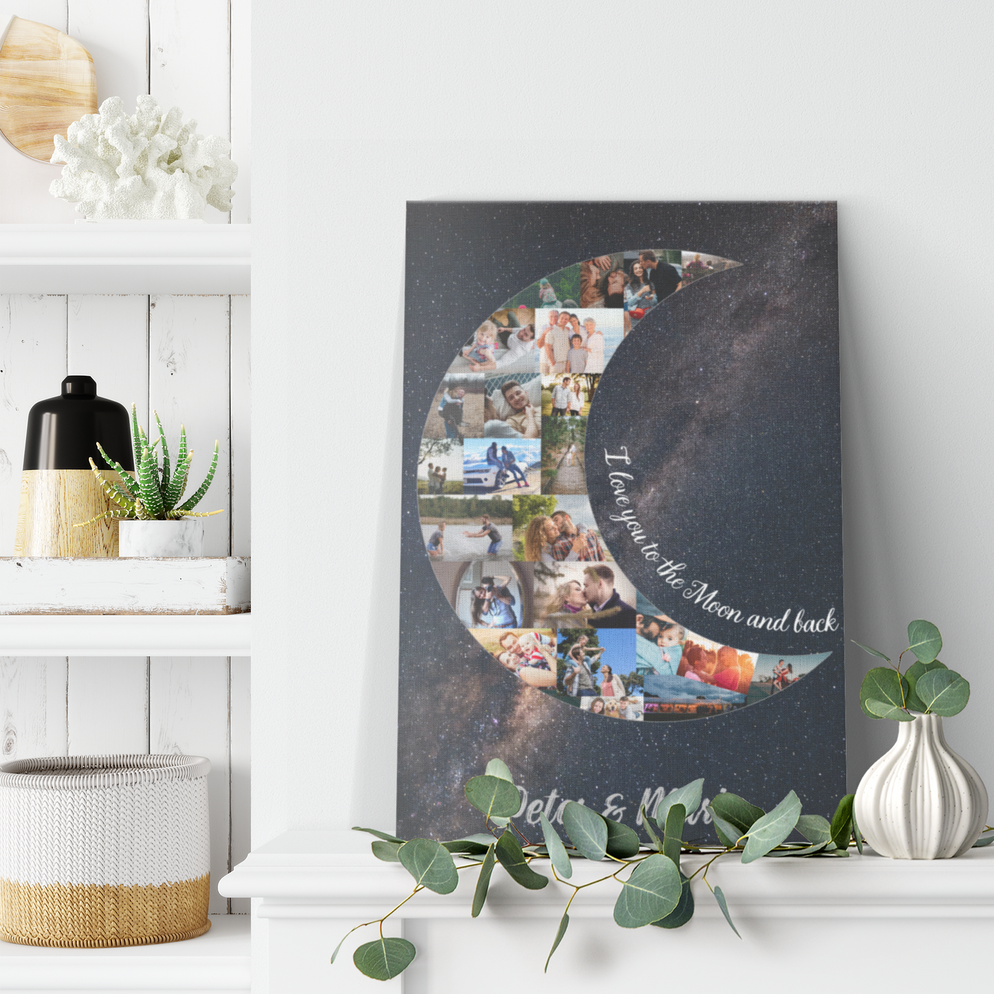 Moon Photo Collage - Personalized Collage Canvas