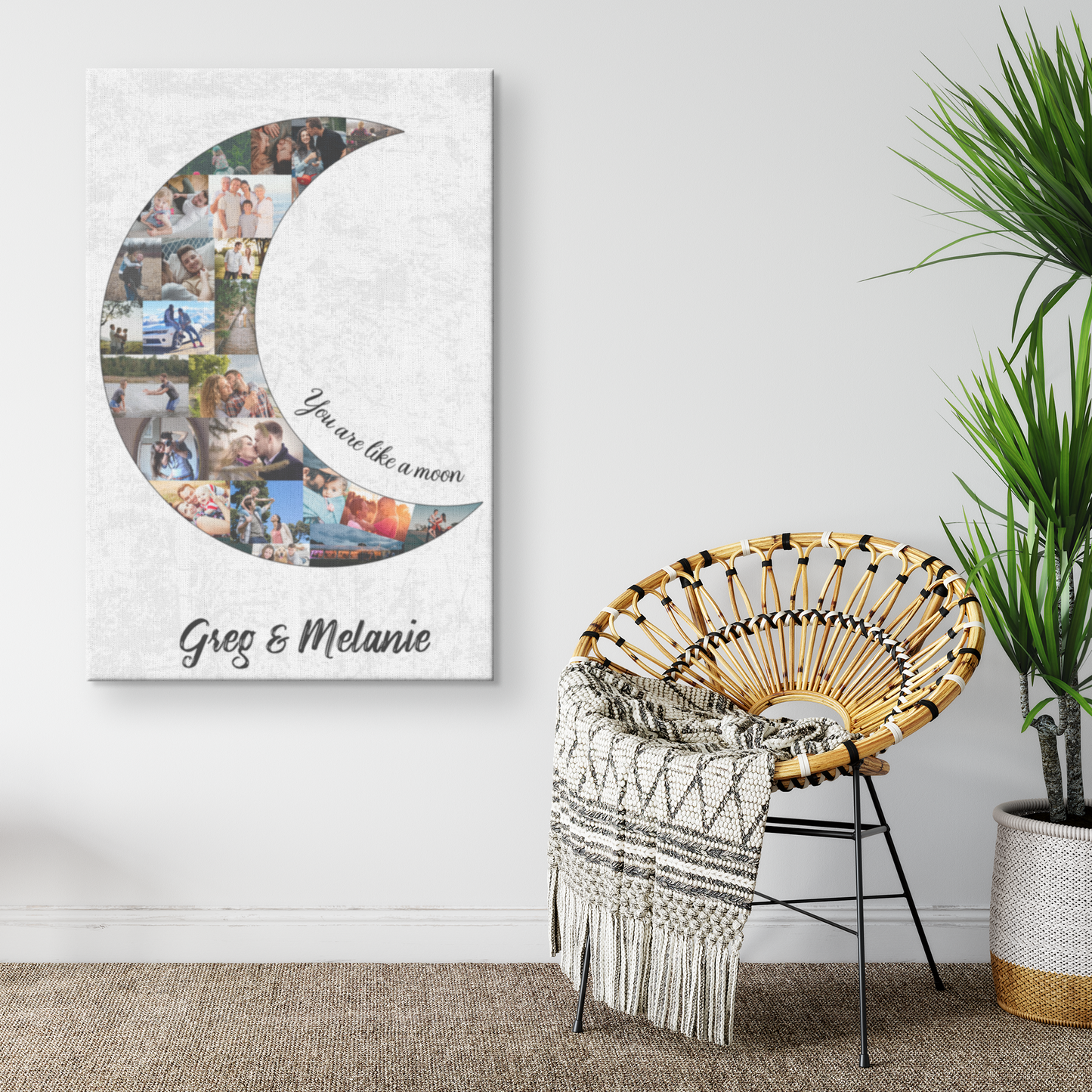 Moon Photo Collage - Personalized Collage Canvas