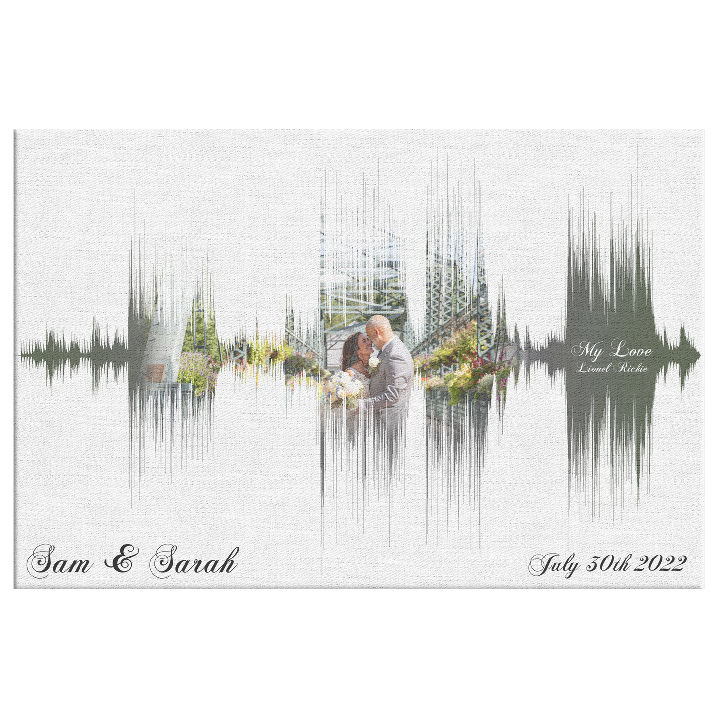 Photo Sound Wave Song Print Personalised Canvas