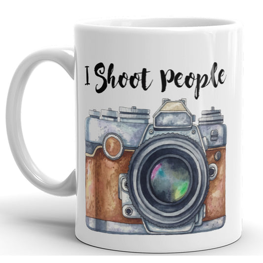 Disparo a la gente - Taza de café divertida para fotógrafos