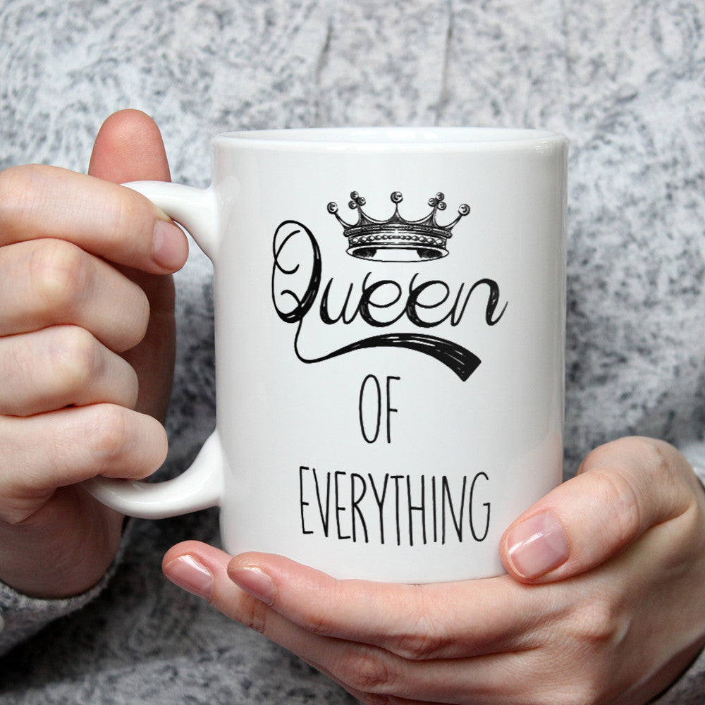 Queen Of Everything King Of What's Left - Funny Coffee Mug For Couples