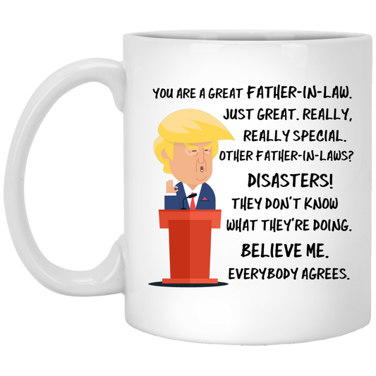 Trump-Becher Schwiegervater 11 oz. Weiße Tasse