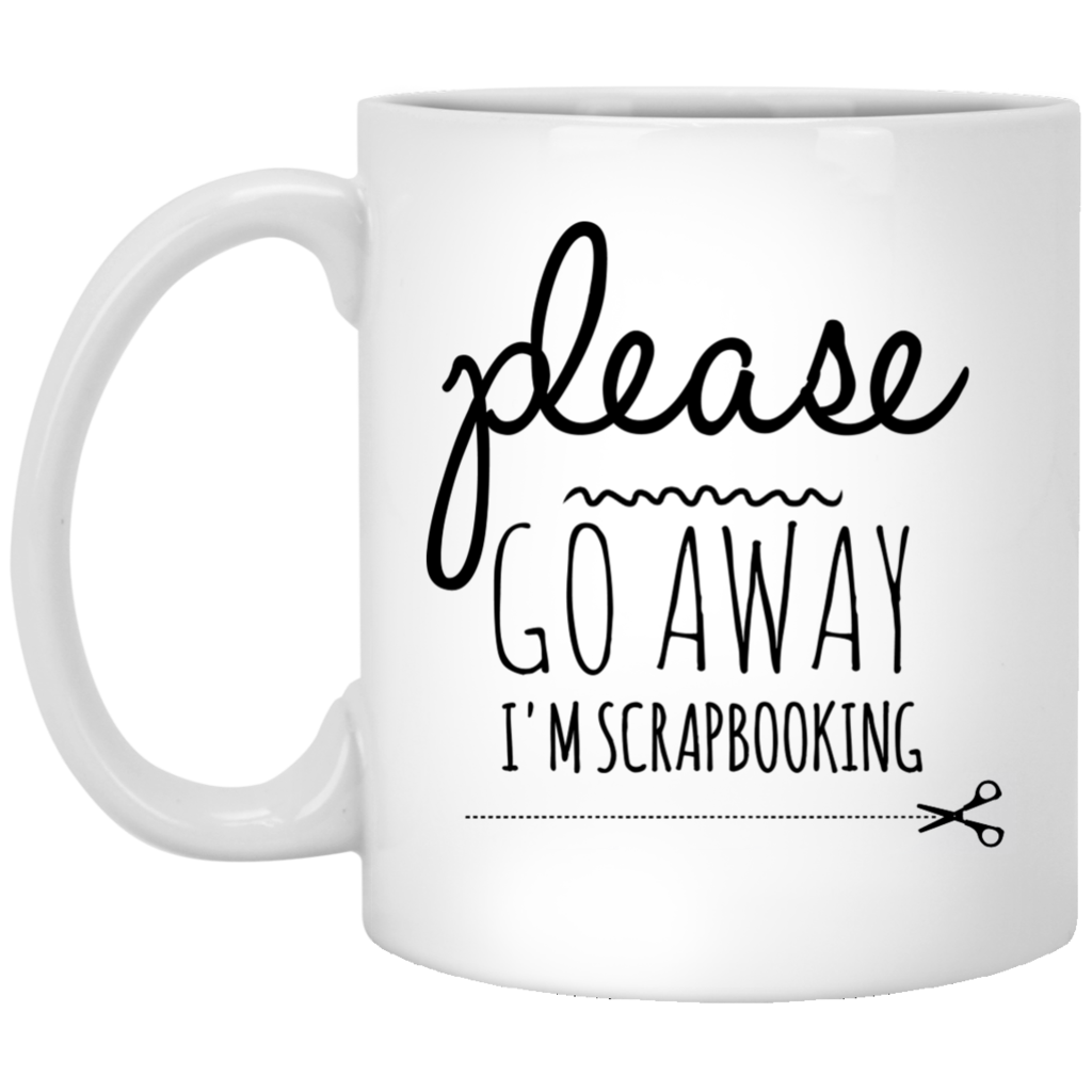 Bitte gehen Sie weg, ich bin Scrapbooking – lustige Kaffeetasse