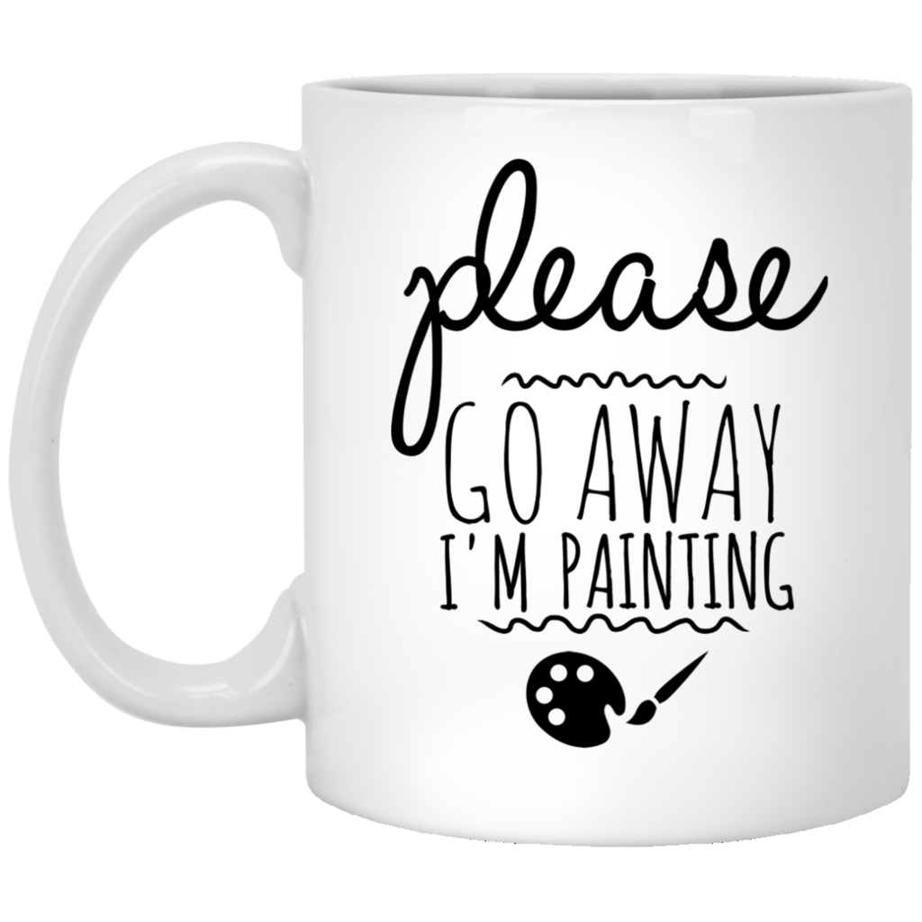 Bitte gehen Sie weg, ich male – lustige Kaffeetasse für Maler