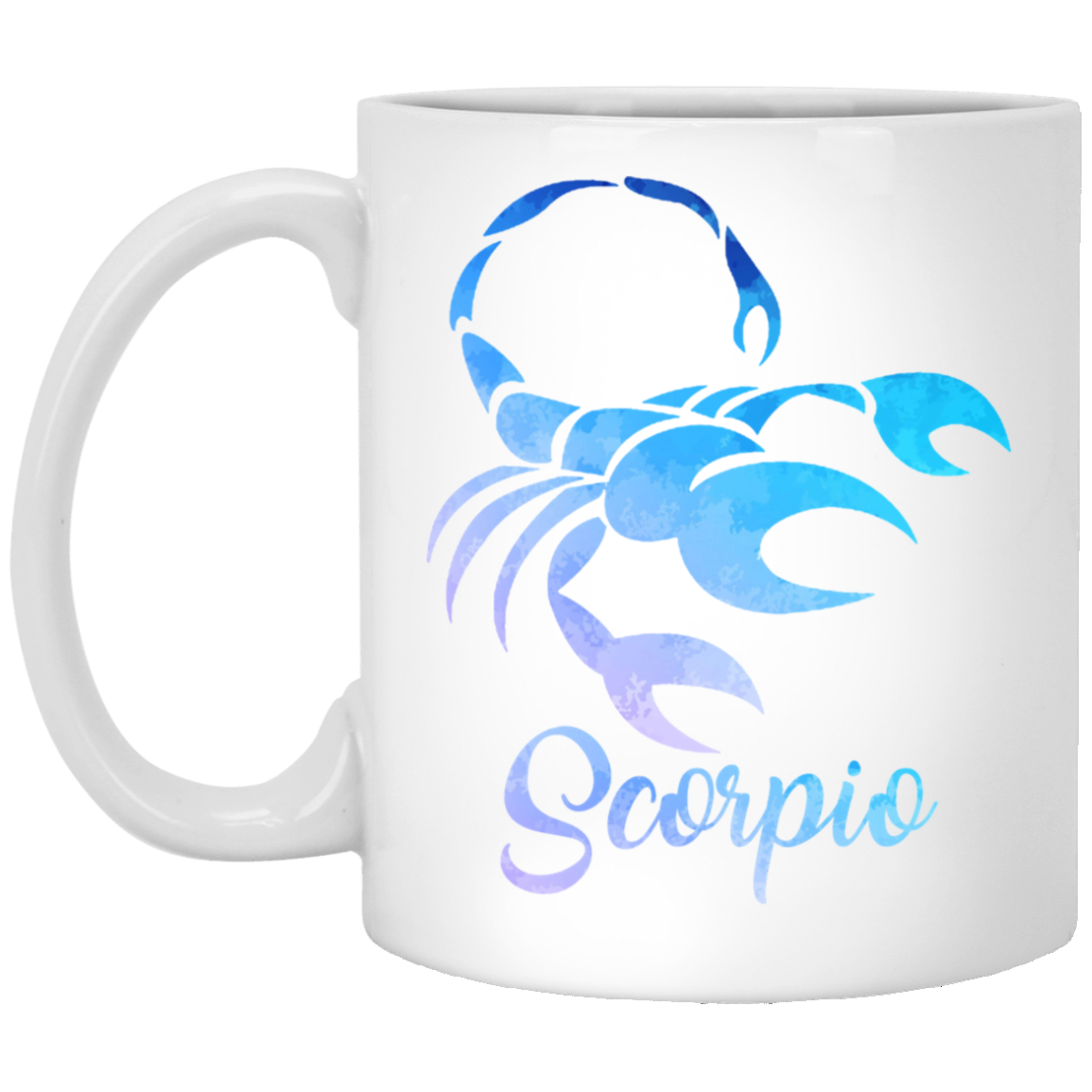 Escorpio 11 oz. Taza blanca