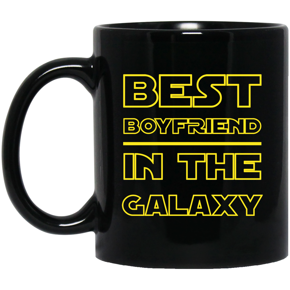 El mejor novio de la galaxia 11 oz. Taza negra