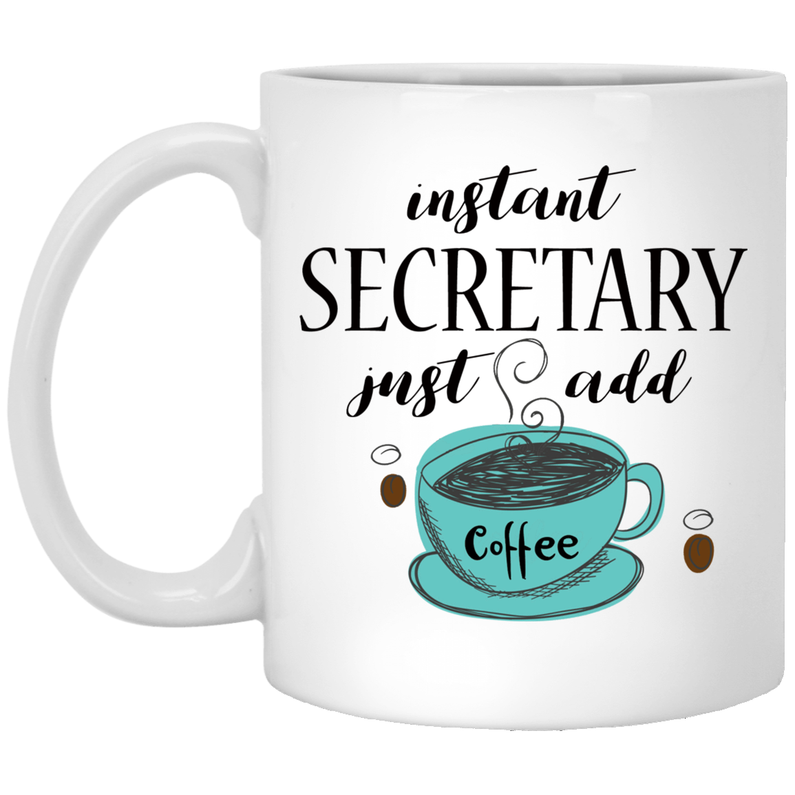 Secretaria instantánea 11 oz. Taza blanca