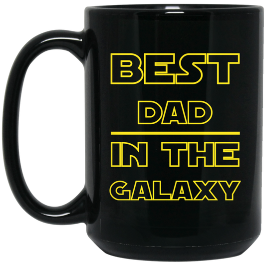 Bester Papa in der Galaxis 15 oz. Schwarzer Becher