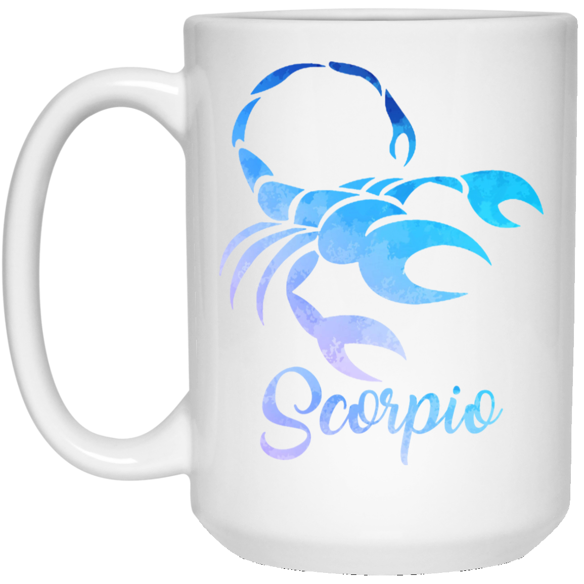 Escorpio 15 oz. Taza blanca