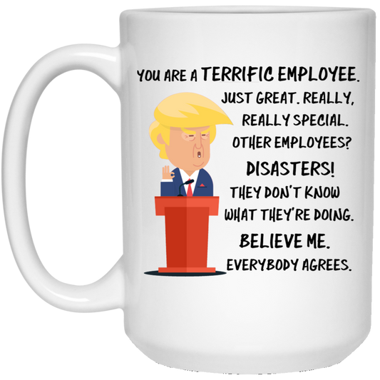 Trump-Mitarbeiter 15 oz. Weiße Tasse