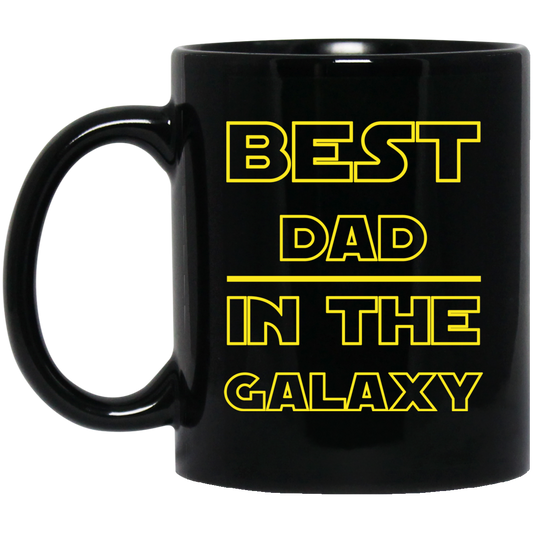 El mejor papá de la galaxia 11 oz. Taza negra