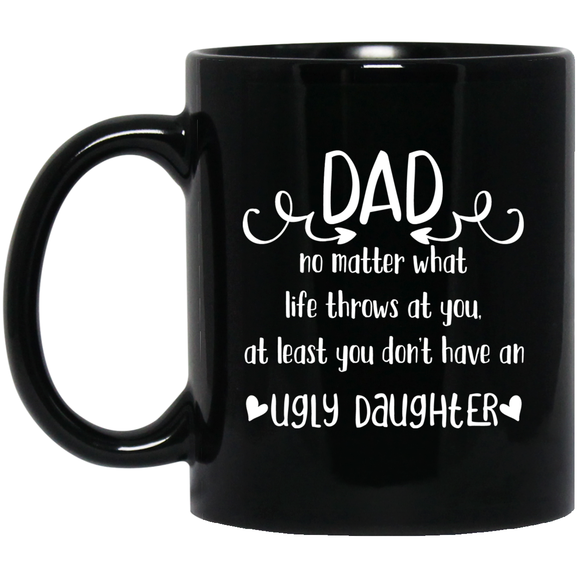 Ugly Daughter 11 oz. Black Mug