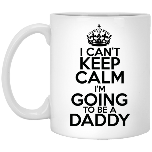 No puedo mantener la calma Voy a ser papá 11 oz. Taza blanca