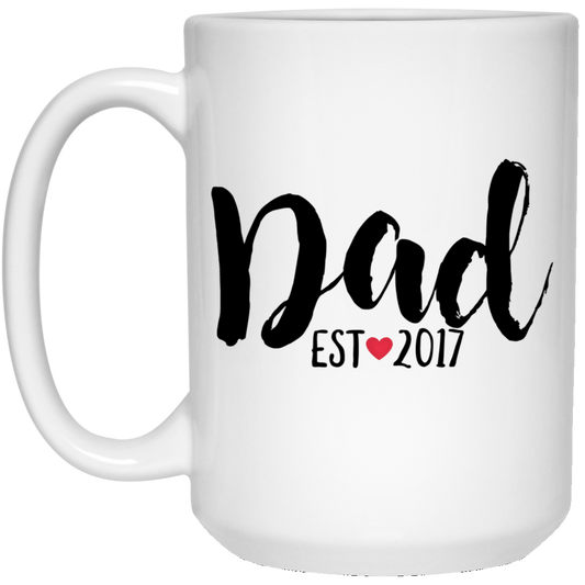 Papá est 2017 15 oz. Taza blanca