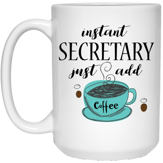 Secretaria instantánea 15 oz. Taza blanca