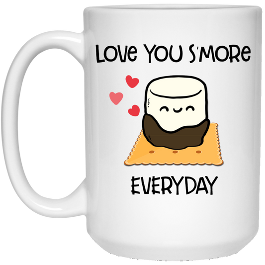 I Love You S'more 15 oz. Weiße Tasse