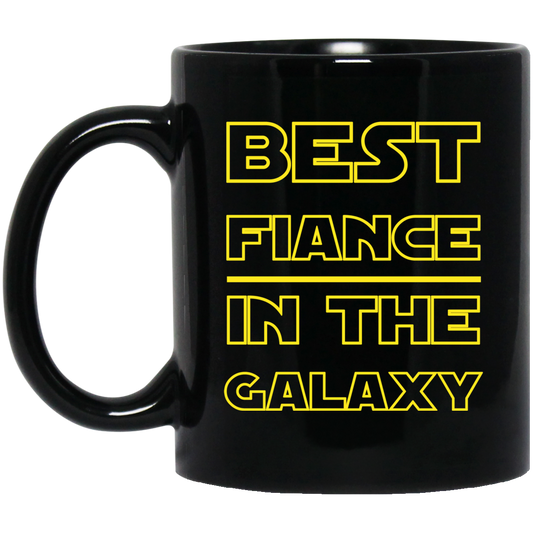 Mejor prometido de la galaxia 11 oz. Taza negra