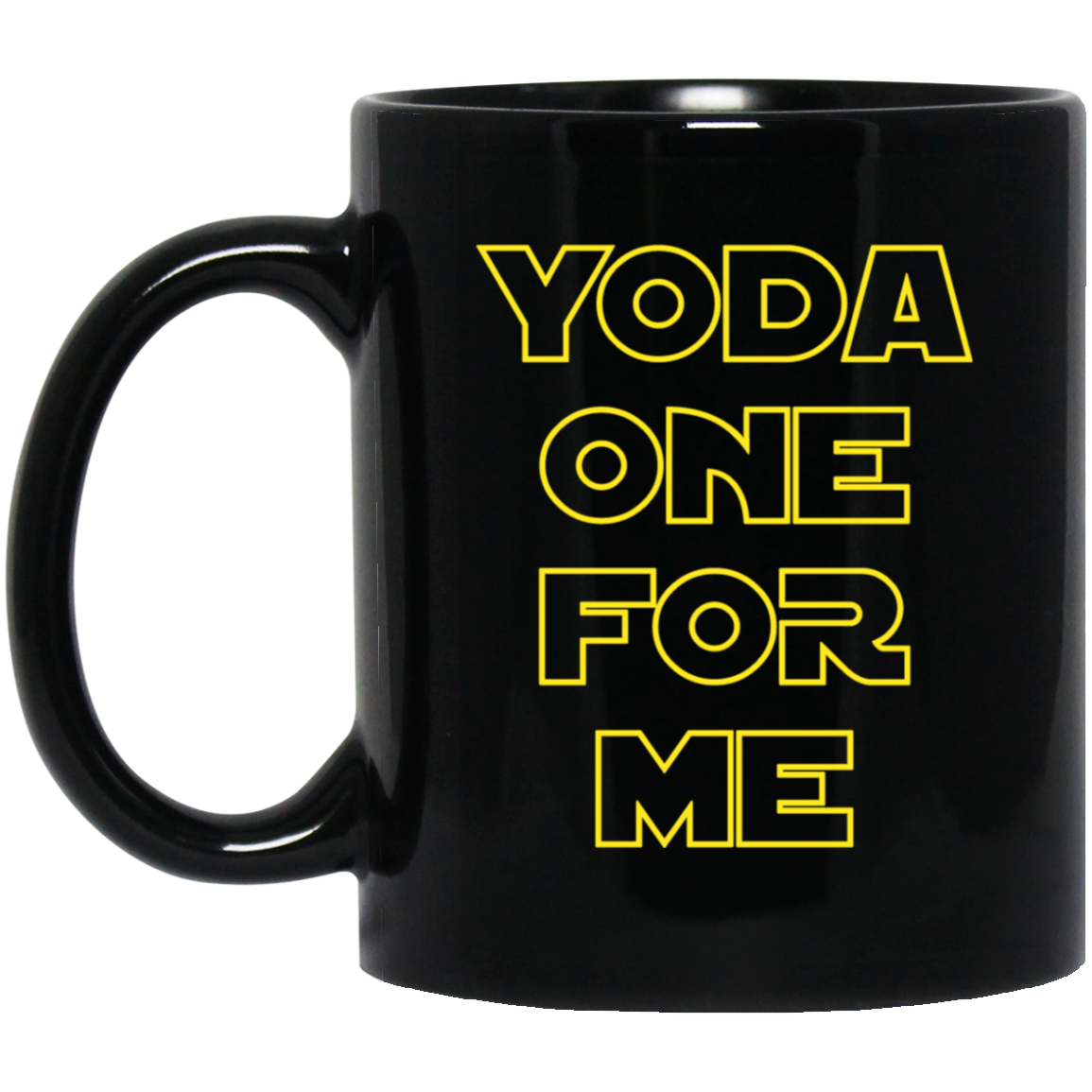 Yoda uno para mí 11 oz. Taza negra