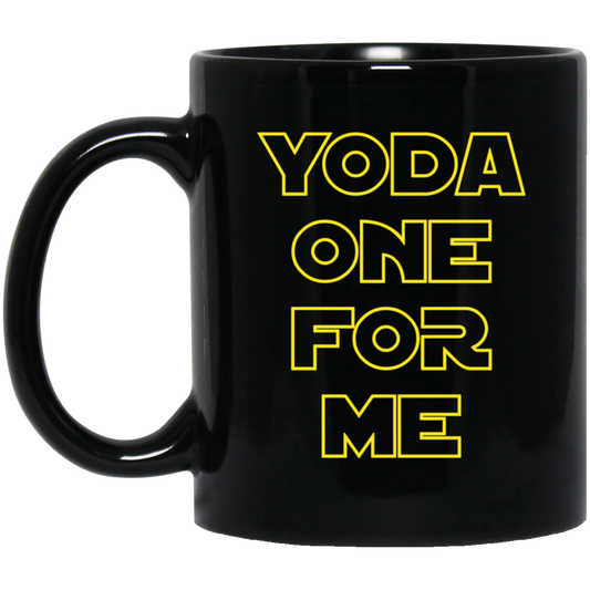 Yoda One For Me 11 oz. Black Mug