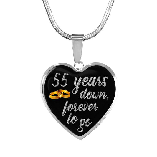 55 Year Anniversary Necklace Silver