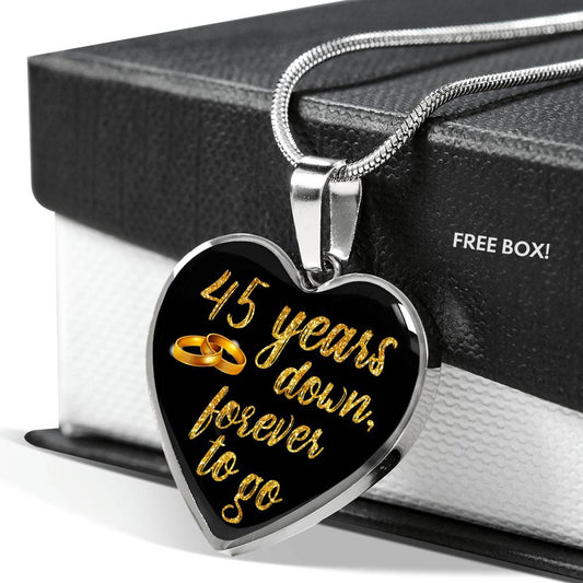 45 Years Anniversary Necklace Gold