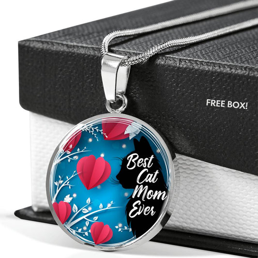 Halskette „Beste Katzenmutter aller Zeiten“.