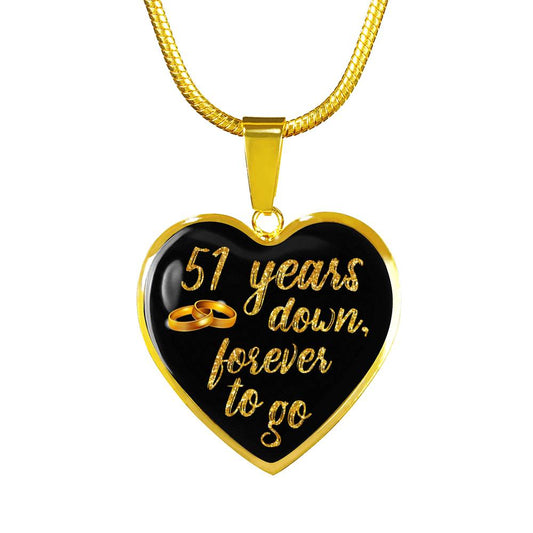 51 Year Anniversary Necklace Gold