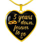3 Year Anniversary Necklace Gold