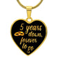 5 Years Anniversary Necklace Gold