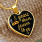 5 Years Anniversary Necklace Gold