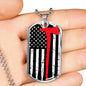 Red Lives Matter Dog Tag Axe