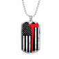 Red Lives Matter Dog Tag Axe