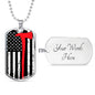 Red Lives Matter Dog Tag Axe