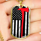 Red Lives Matter Dog Tag Axe