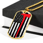 Red Lives Matter Dog Tag Axe