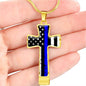 Cruz de vidas azules