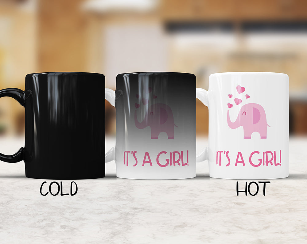 It's A Girl! Color Changing Mug For Baby Gender Reveal Party