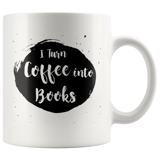 Ich verwandle Kaffee in Bücher